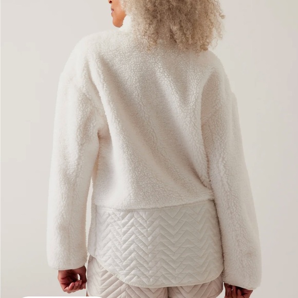 Athleta Cozy Sherpa Snap Sweatshirt - Picture 3 of 9